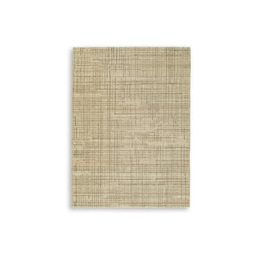 Ashley Stena 5 x 7" Medium Area Rug | Abstract Pattern | Ivory Gray Tan