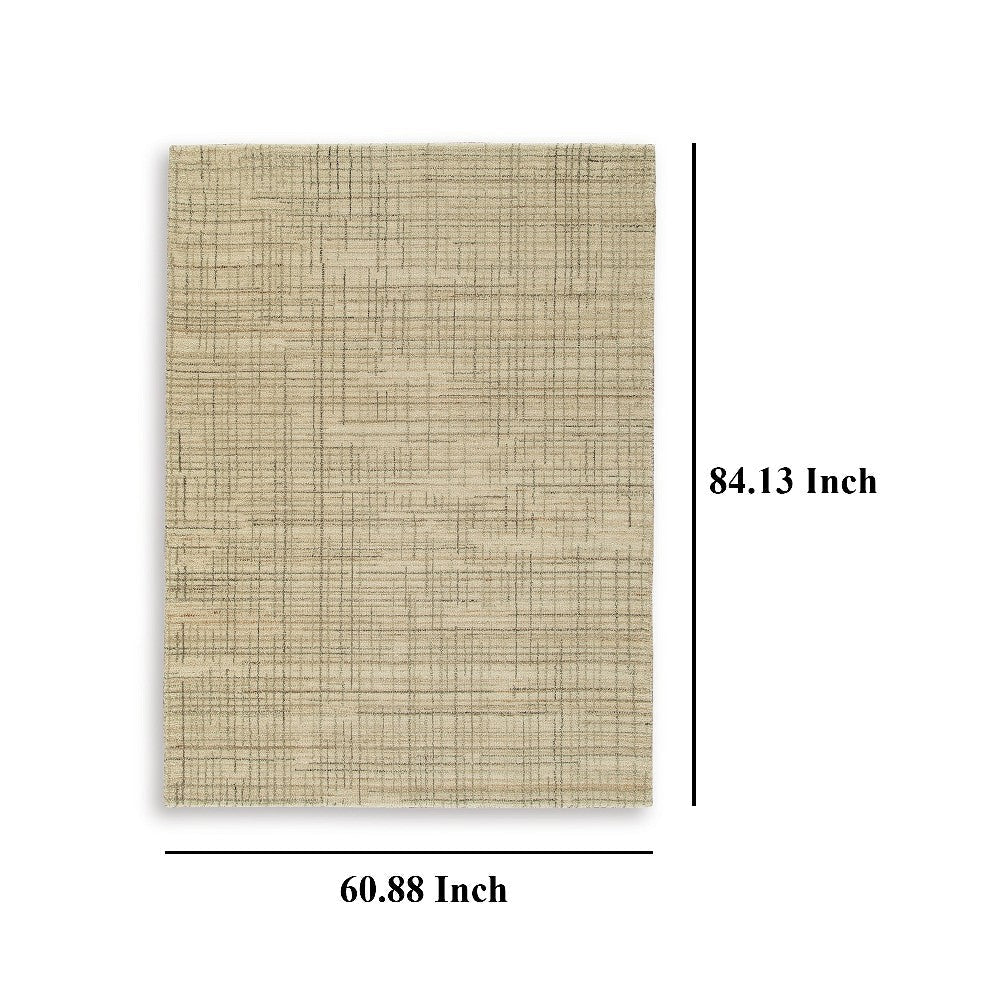 Ashley Stena 5 x 7’’ Medium Area Rug | Abstract Pattern | Ivory Gray Tan BM327751