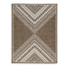 Ashley John 5 x 7 Medium Area Rug | Tribal Inspired Boho Design | Brown Ivory