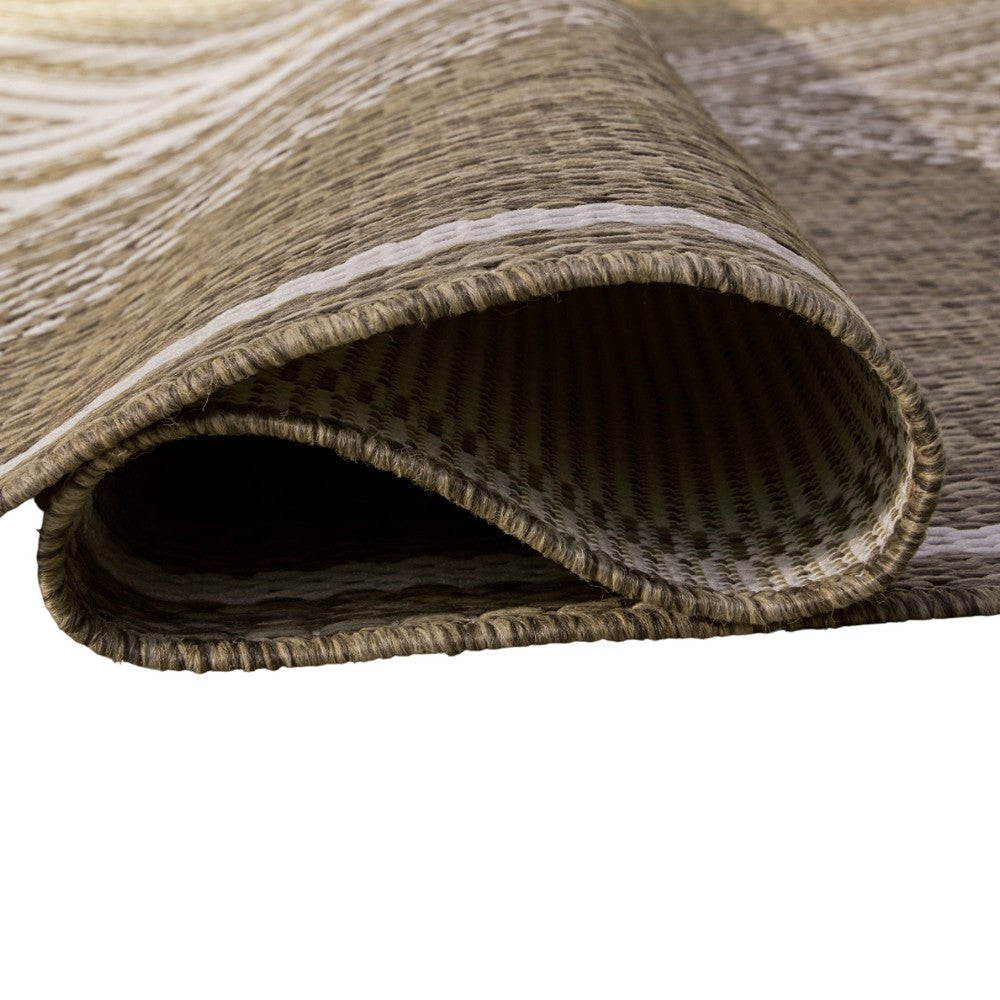 Ashley John 5 x 7 Medium Area Rug | Tribal Inspired Boho Design | Brown Ivory BM327752