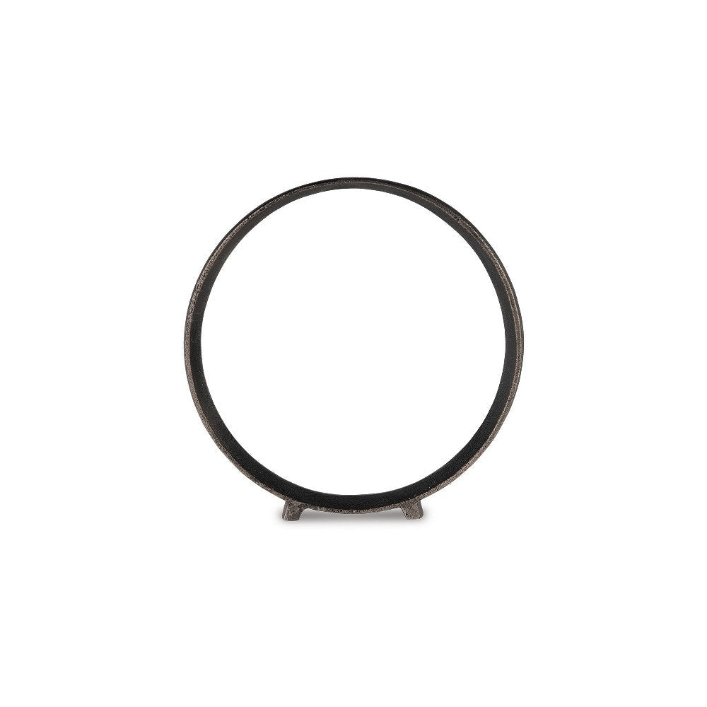 Ashley Dalie Sculpture | Round Metal Accent Tabletop Size | 14’’ | Black BM327755