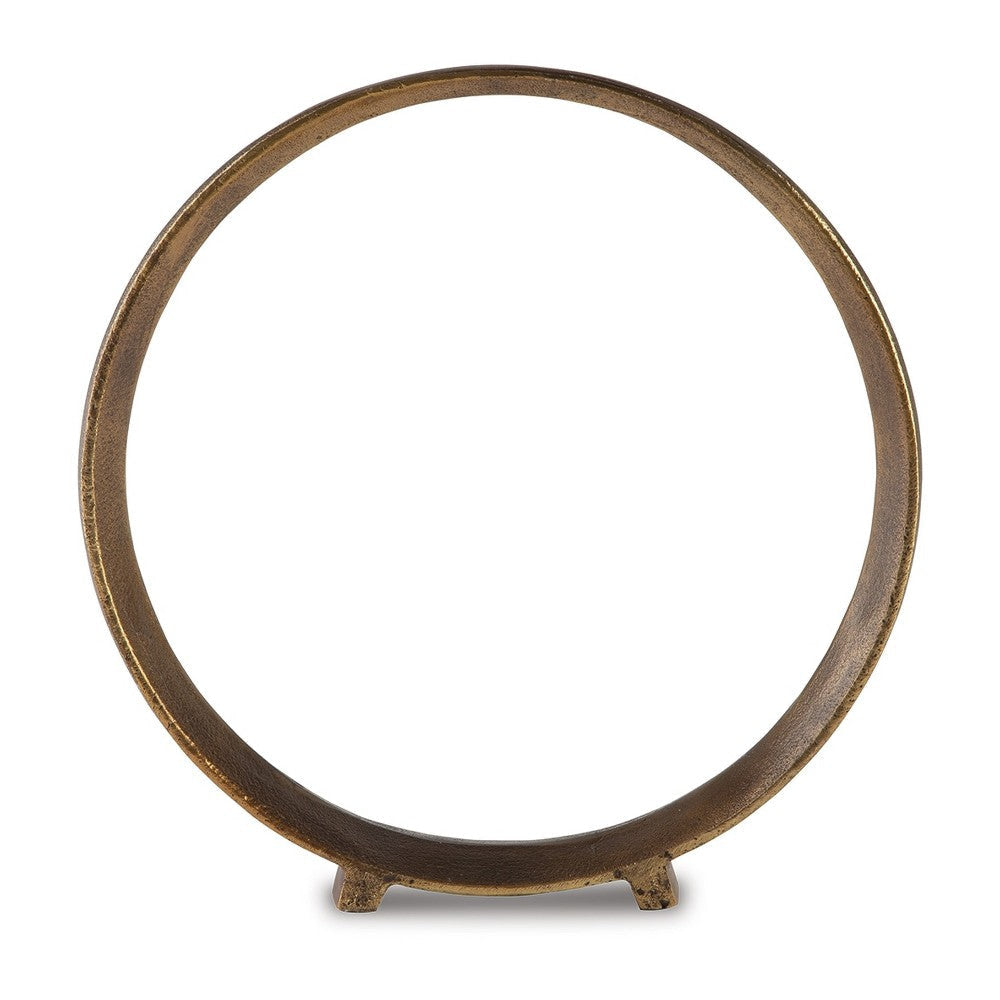 Ashley Dalie Sculpture | Round Metal Accent Tabletop Size | 14’’ | Bronze BM327757