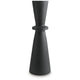 Ashley Loci Accent Vase | 30" Hourglass Design | Textured Black Polyresin