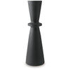 Ashley Loci Accent Vase | 30’’ Hourglass Design | Textured Black Polyresin BM327759