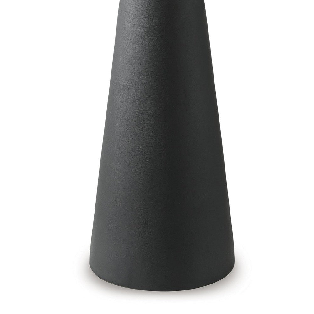 Ashley Loci Accent Vase | 40’’ Hourglass Design | Textured Black Polyresin BM327760