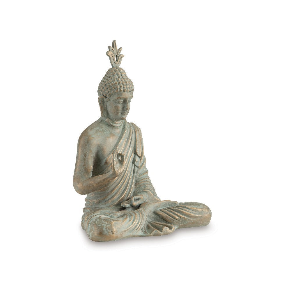 Ashley Indoor Sculpture of Meditating Buddha | 24" | Washed Gray Finish