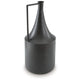 Ashley Decorative Vase | Metal Angular Handle and Curved Neck | 17" Black
