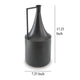 Ashley Decorative Vase | Metal Angular Handle and Curved Neck | 17’’ Black BM327764