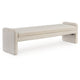 Ashley Accent Bench | 71" | Plush Faux Shearling Upholstery | Ivory White