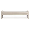 Ashley Accent Bench | 71’’ | Plush Faux Shearling Upholstery | Ivory White BM327766