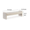 Ashley Accent Bench | 71’’ | Plush Faux Shearling Upholstery | Ivory White BM327766