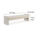 Ashley Accent Bench | 71’’ | Plush Faux Shearling Upholstery | Ivory White BM327766