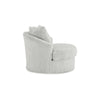Ashley Amwe Swivel Accent Chair | White Corduroy | 45’’ | Curved Design BM327767