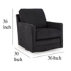 Ashley Lipo Swivel Accent Chair | Black Corduroy | 30’’ | Plush Cushions BM327769