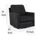 Ashley Lipo Swivel Accent Chair | Black Corduroy | 30’’ | Plush Cushions BM327769
