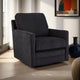 Ashley Lipo Swivel Accent Chair | Black Corduroy | 30" | Plush Cushions
