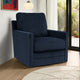 Ashley Lipo Swivel Accent Chair | Blue Corduroy | 30" | Plush Cushions