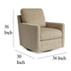 Ashley Lipo Swivel Accent Chair | Beige Corduroy | 30’’ | Plush Cushions BM327771
