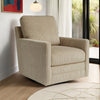 Ashley Lipo Swivel Accent Chair | Beige Corduroy | 30" | Plush Cushions