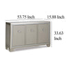 Ashley Sideboard Cabinet | Mirrored Top | 54’’ | Adjustable Shelves | Silver BM327775