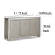 Ashley Sideboard Cabinet | Mirrored Top | 54’’ | Adjustable Shelves | Silver BM327775
