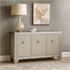 Ashley Sideboard Cabinet | Mirrored Top | 54" | Adjustable Shelves | Silver
