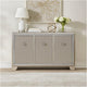 Ashley Sideboard Cabinet | Mirrored Top | 54’’ | Adjustable Shelves | Silver BM327775