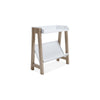 Ashley Arid Bookshelf Side Table | 29" | Gallery Rail | Light Brown | White