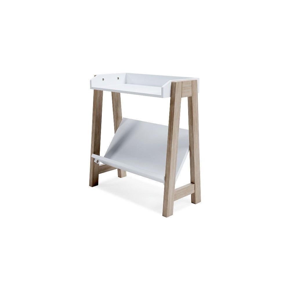 Ashley Arid Bookshelf Side Table | 29’’ | Gallery Rail | Light Brown | White BM327778