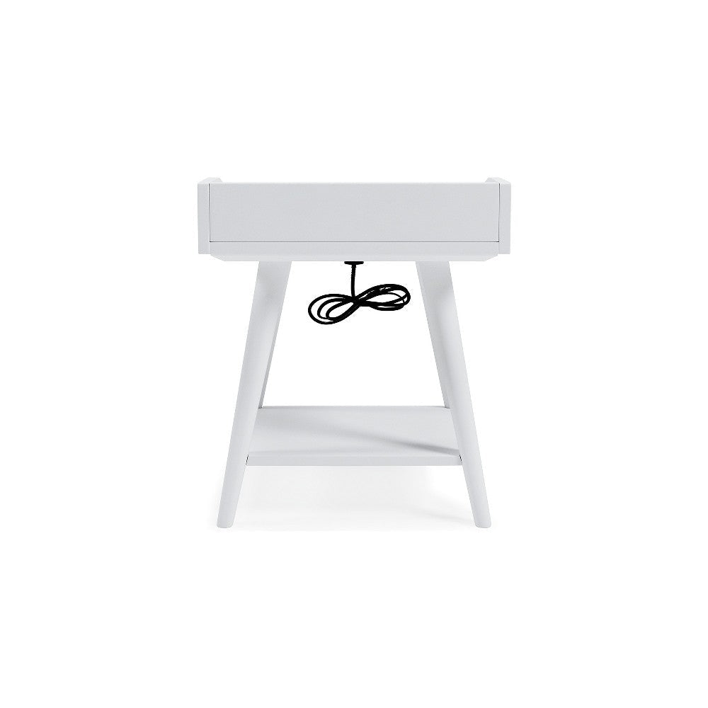 Ashley Arid Accent Table | 22’’ | Gallery Rail Tray Top | White Wood BM327779