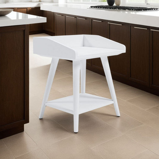 Ashley Arid Accent Table | 22" | Gallery Rail Tray Top | White Wood
