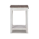Ashley Accent Table | 1 Drawer and Shelf | USB Ports | 25’’ White Solid Wood BM327781