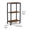 Ashley Serving Bar Cart | 2 Storage Shelves | 24’’ Black Metal Frame BM327786