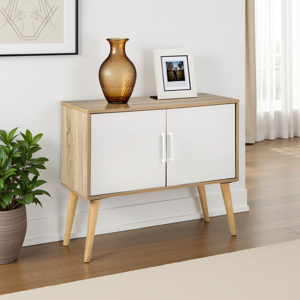 Ashley Kior Accent Cabinet Console | 2 Doors w Adjustable Shelf | White 32"