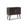 Ashley Kior Accent Cabinet | 2 Doors w Adjustable Shelf | Dark Brown 32"