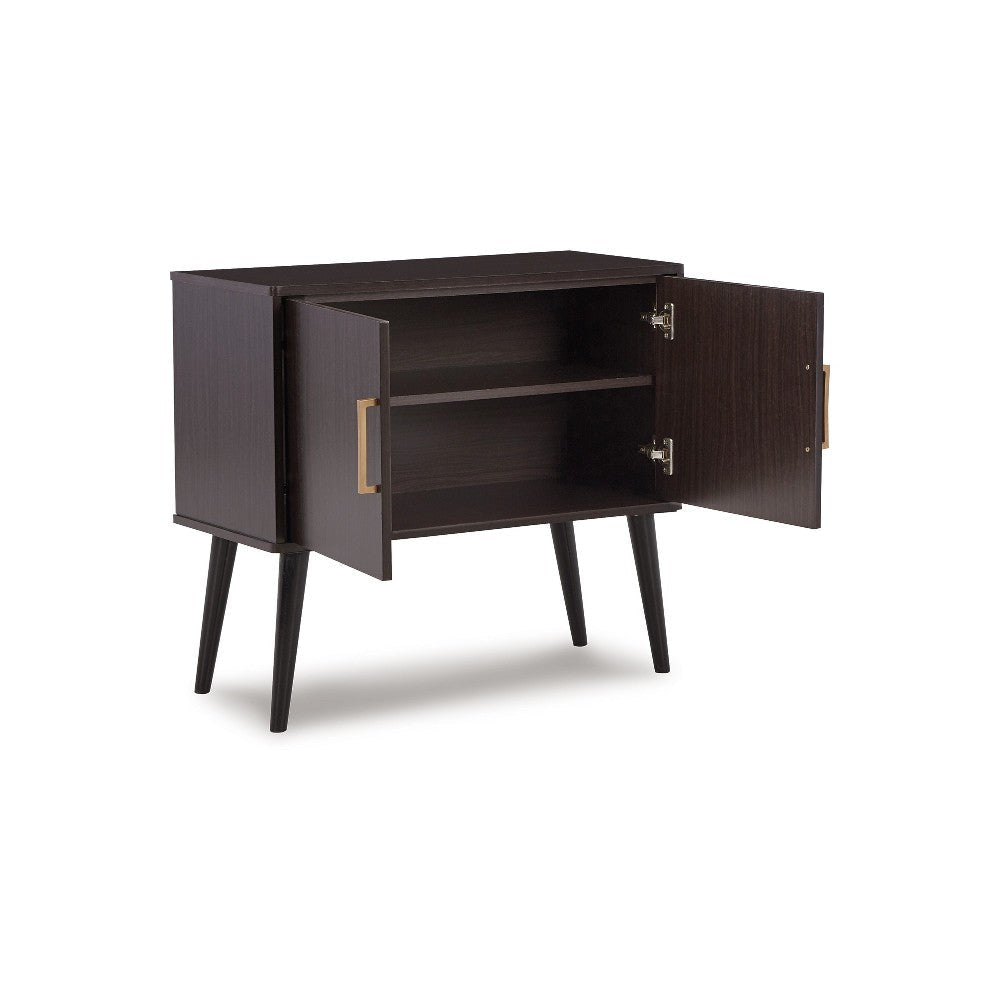Ashley Kior Accent Cabinet | 2 Doors w Adjustable Shelf | Dark Brown 32’’ BM327788