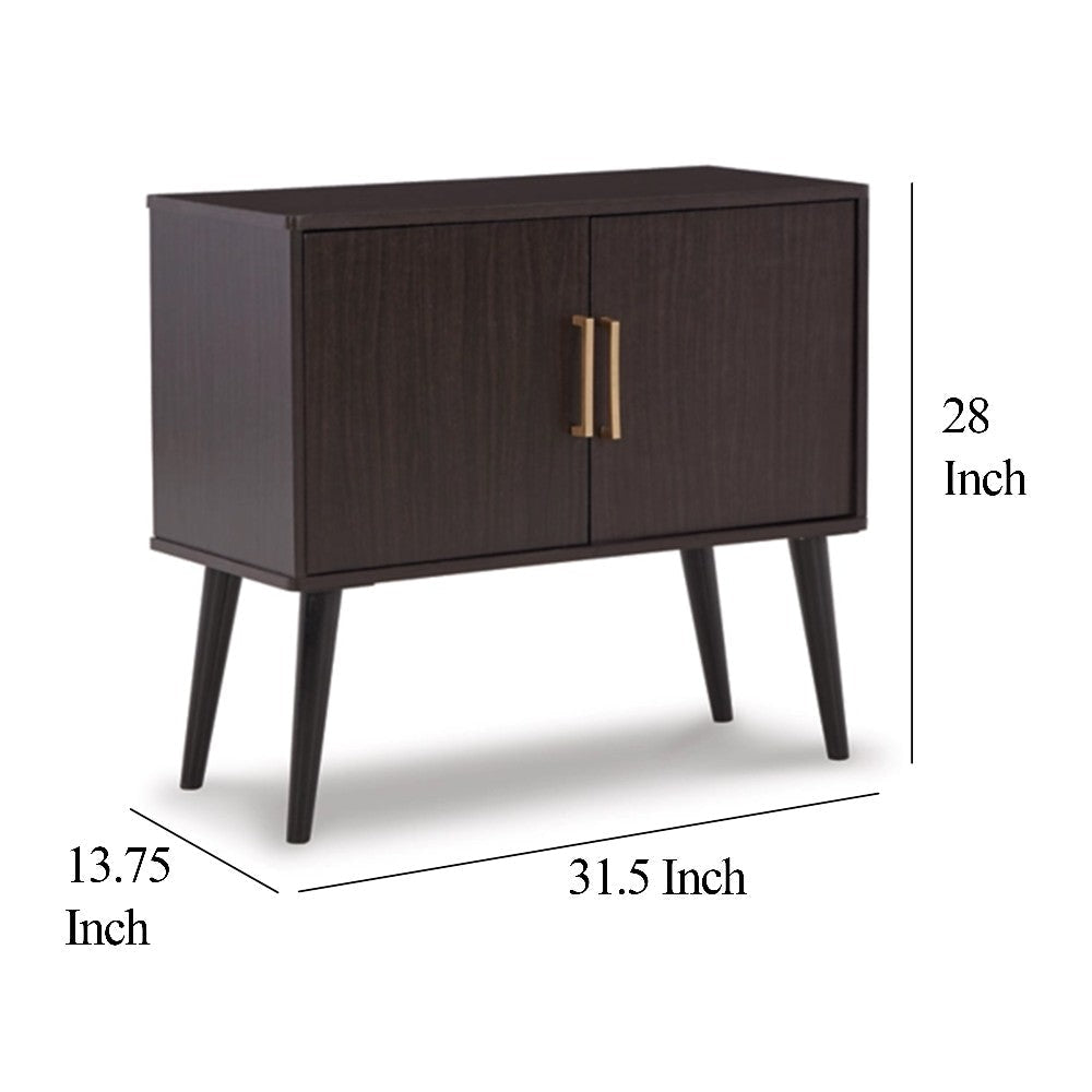 Ashley Kior Accent Cabinet | 2 Doors w Adjustable Shelf | Dark Brown 32’’ BM327788