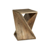 Ashley Axoi Accent Side End Table | Real Wood Twist | 14" | Distressed Brown