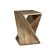 Ashley Axoi Accent Side End Table | Real Wood Twist | 14" | Distressed Brown