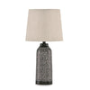 Ashley Table Lamp Set of 2 | Beige Drum Shade | Black Hammered Motif Metal BM327795
