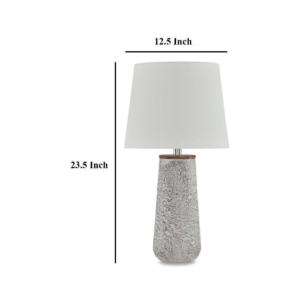 Ashley Roe Table Lamp Set of 2 | Antique White Textured Metal | Drum Shade BM327796