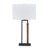Ashley Table Lamp Set of 2 | Curved Wired Bronze Base | Beige Fabric Shade BM327802