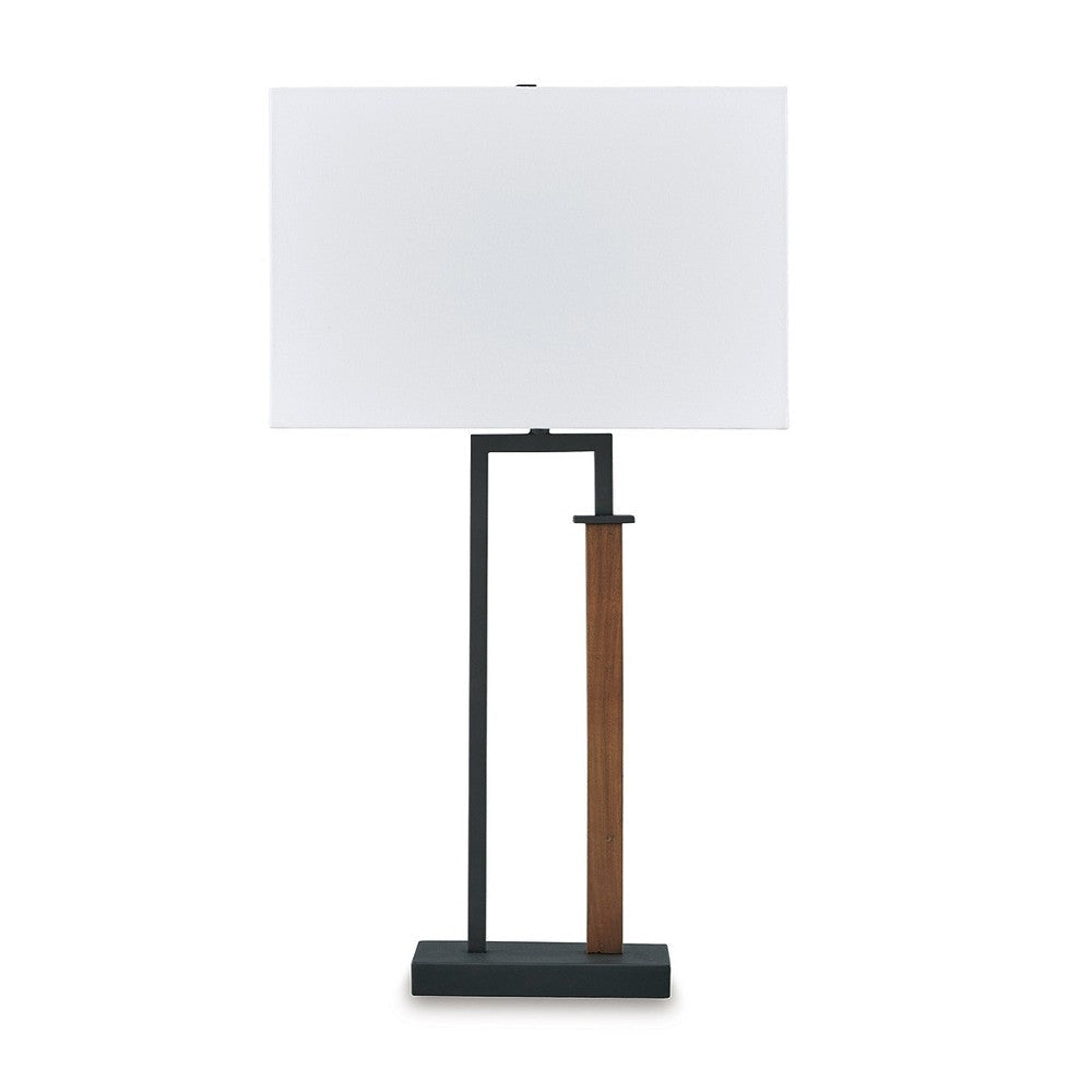 Ashley Table Lamp Set of 2 | Curved Wired Bronze Base | Beige Fabric Shade BM327802