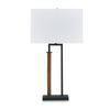 Ashley Table Lamp Set of 2 | Curved Wired Bronze Base | Beige Fabric Shade BM327802
