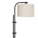 Ashley Mney Floor Lamp | Adjustable Arm | White Drum Shade | 60’’ Black Metal BM327803