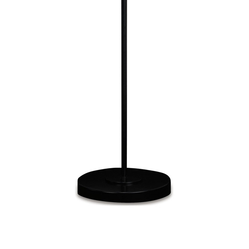 Ashley Mney Floor Lamp | Adjustable Arm | White Drum Shade | 60’’ Black Metal BM327803