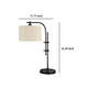 Ashley Mney Accent Lamp | Adjustable Arm | White Drum | 26’’ Black Metal BM327804