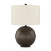 Ashley Soy Table Lamp | White Drum Shade | Gold Accent Black Round Base 27’’ BM327806