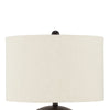 Ashley Soy Table Lamp | White Drum Shade | Gold Accent Black Round Base 27’’ BM327806