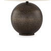 Ashley Soy Table Lamp | White Drum Shade | Gold Accent Black Round Base 27’’ BM327806